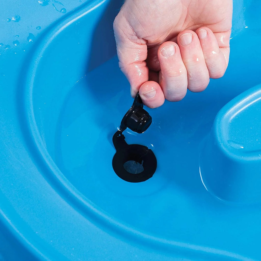 Blue Plastic Sandbox and Water Table with Cover and Umbrella D8845