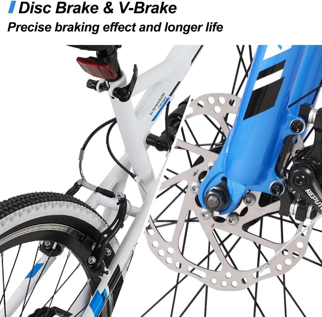 26 Inch Full-Suspension 21 Speeds Disc-Brake Mountain Bike S28337
