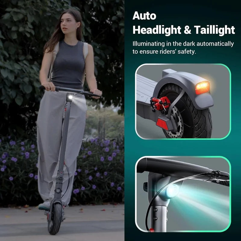 Electric Scooter with 500W Motor, 8.5 Solid Tires, 15 Miles Range B650