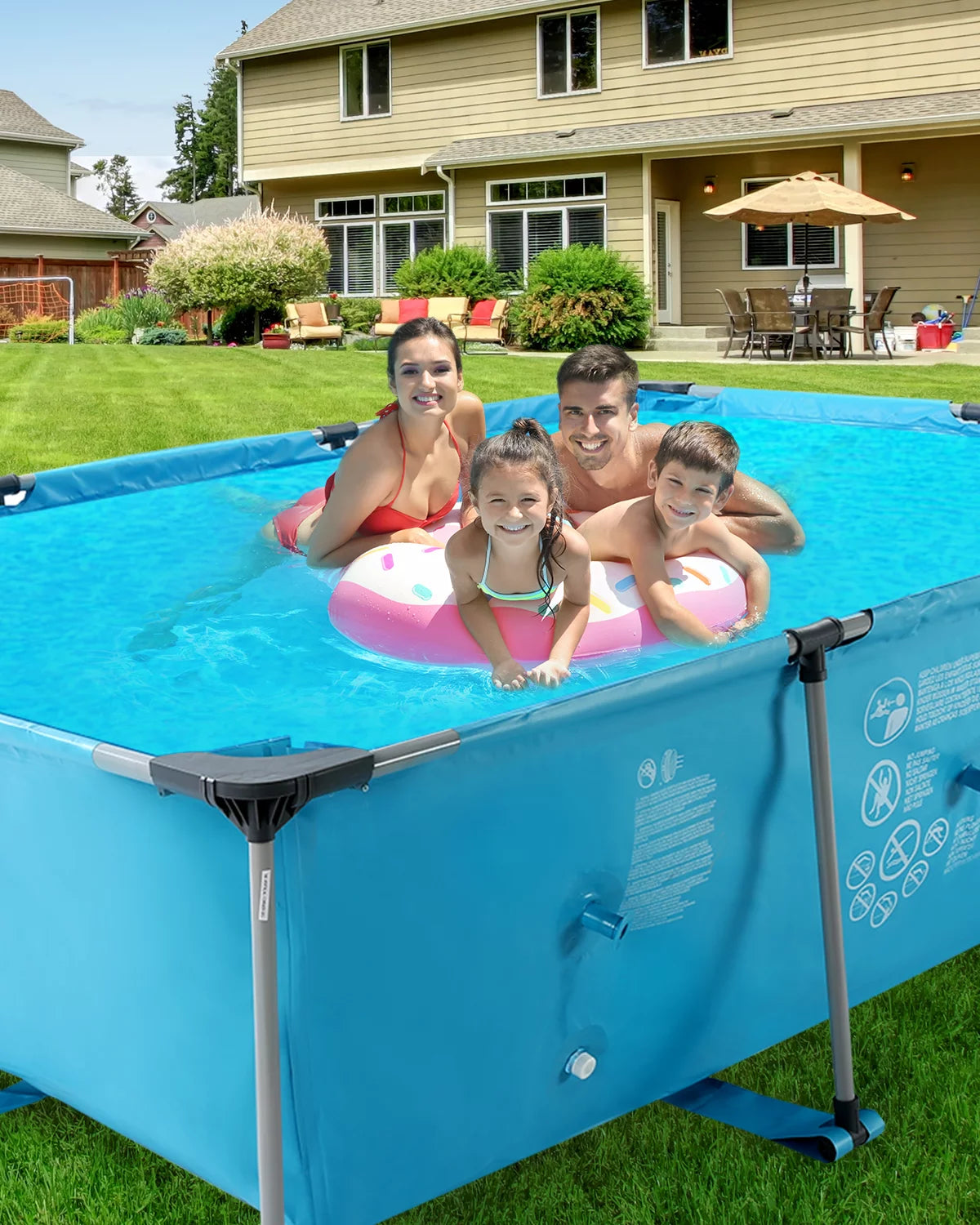 10 ft Above Ground Rectangular Frame Swimming Pool X605