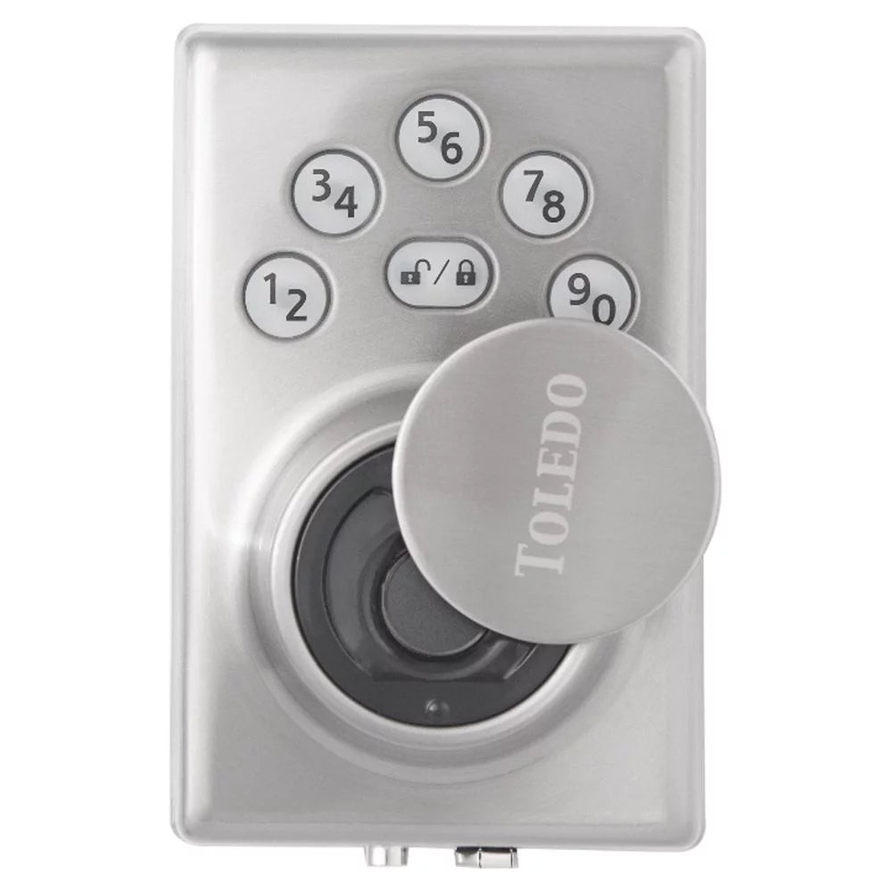 Electronic Biometric Deadbolt Lock in Satin Stainless Steel K27937