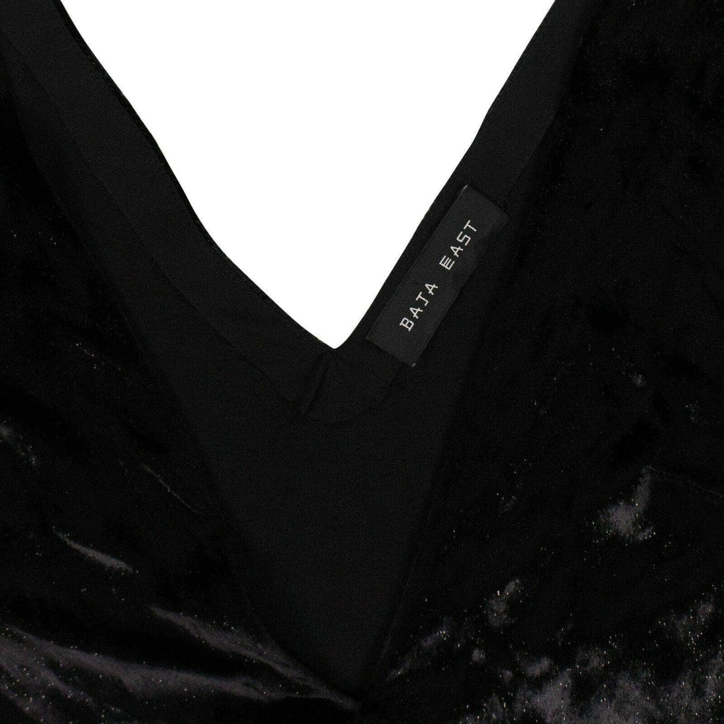 Black Velvet Cold Shoulder Shirt U36596