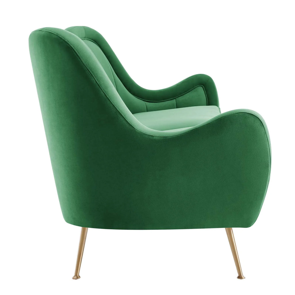 Emerald Channel Tufted Performance Velvet Sofa A57672