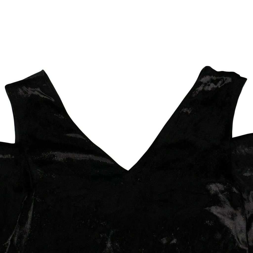 Black Velvet Cold Shoulder Shirt U36596