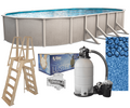 15' x 30' Oval 48 Wall Swimming Pool Kit with Liner Z998779
