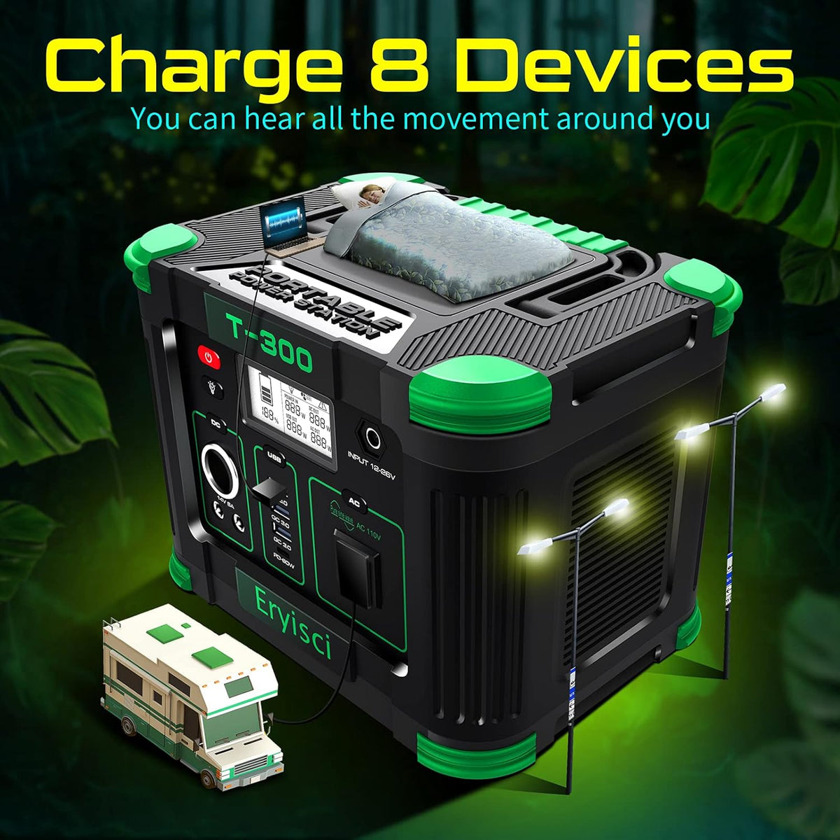 300W Portable Power Station with 110V AC Outlet R120