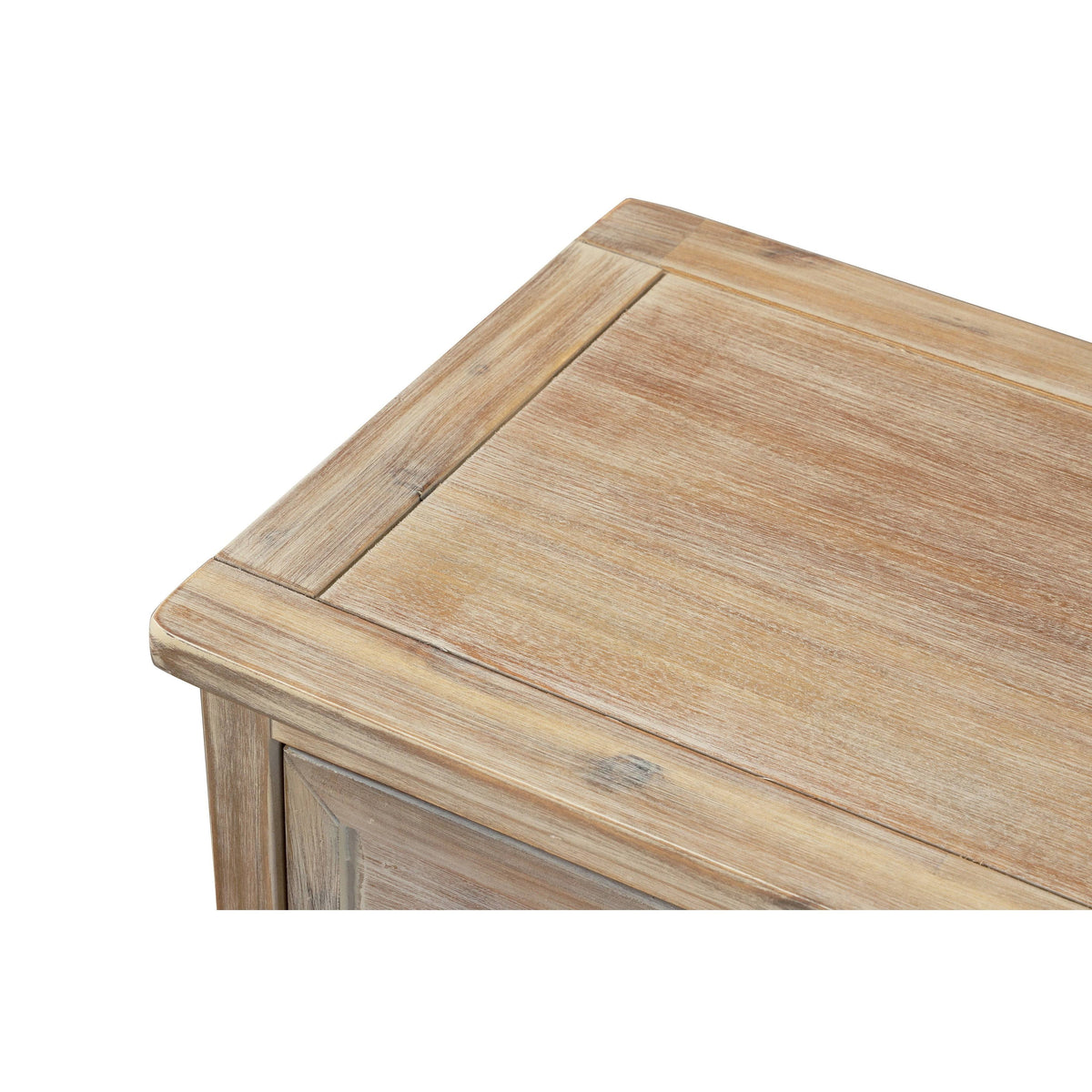Rustic Storage Cabinet with 2 Drawers and 4 Fabric Basket J8062