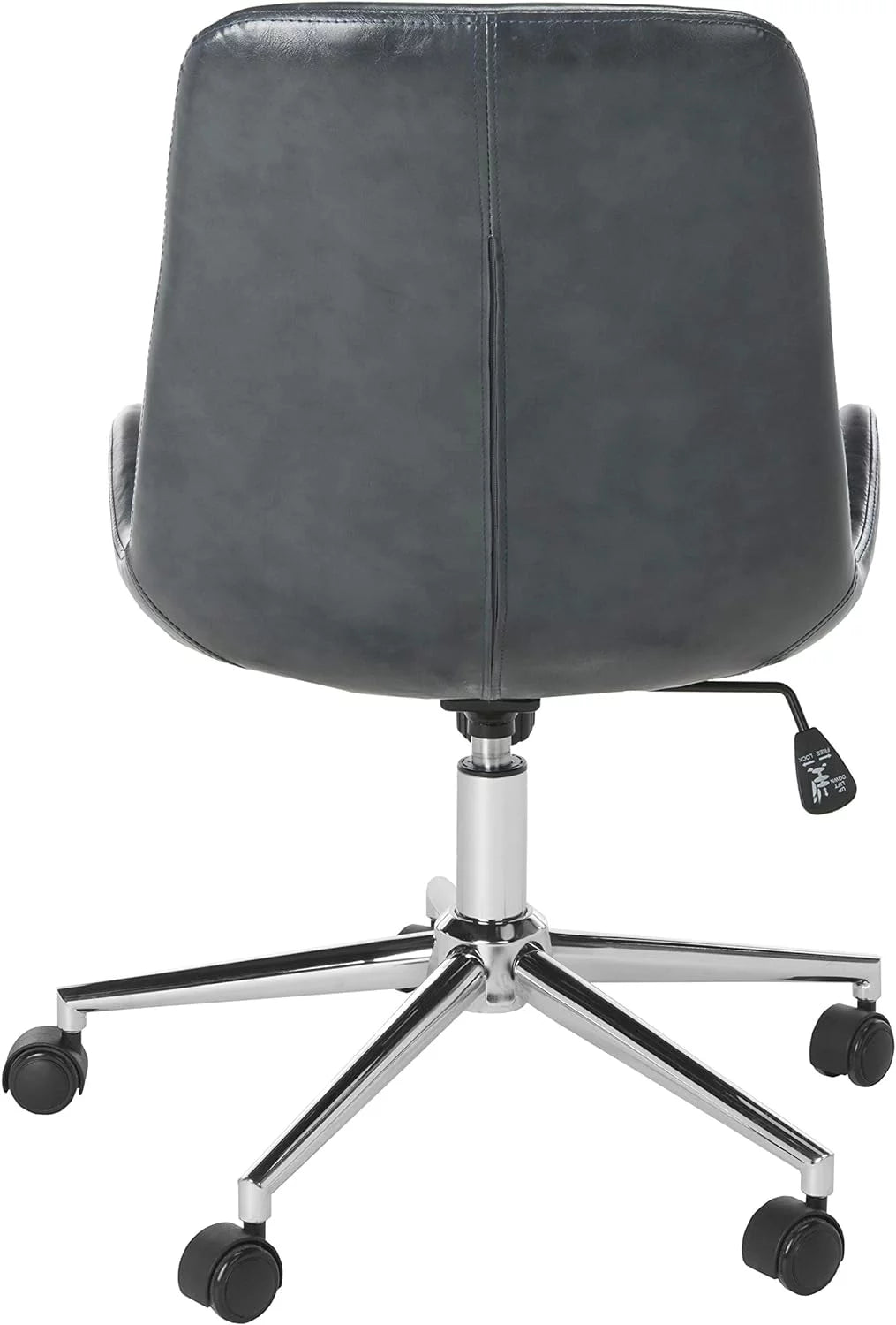 Dark Grey Faux Leather Swivel Adjustable Office Desk Chair N409