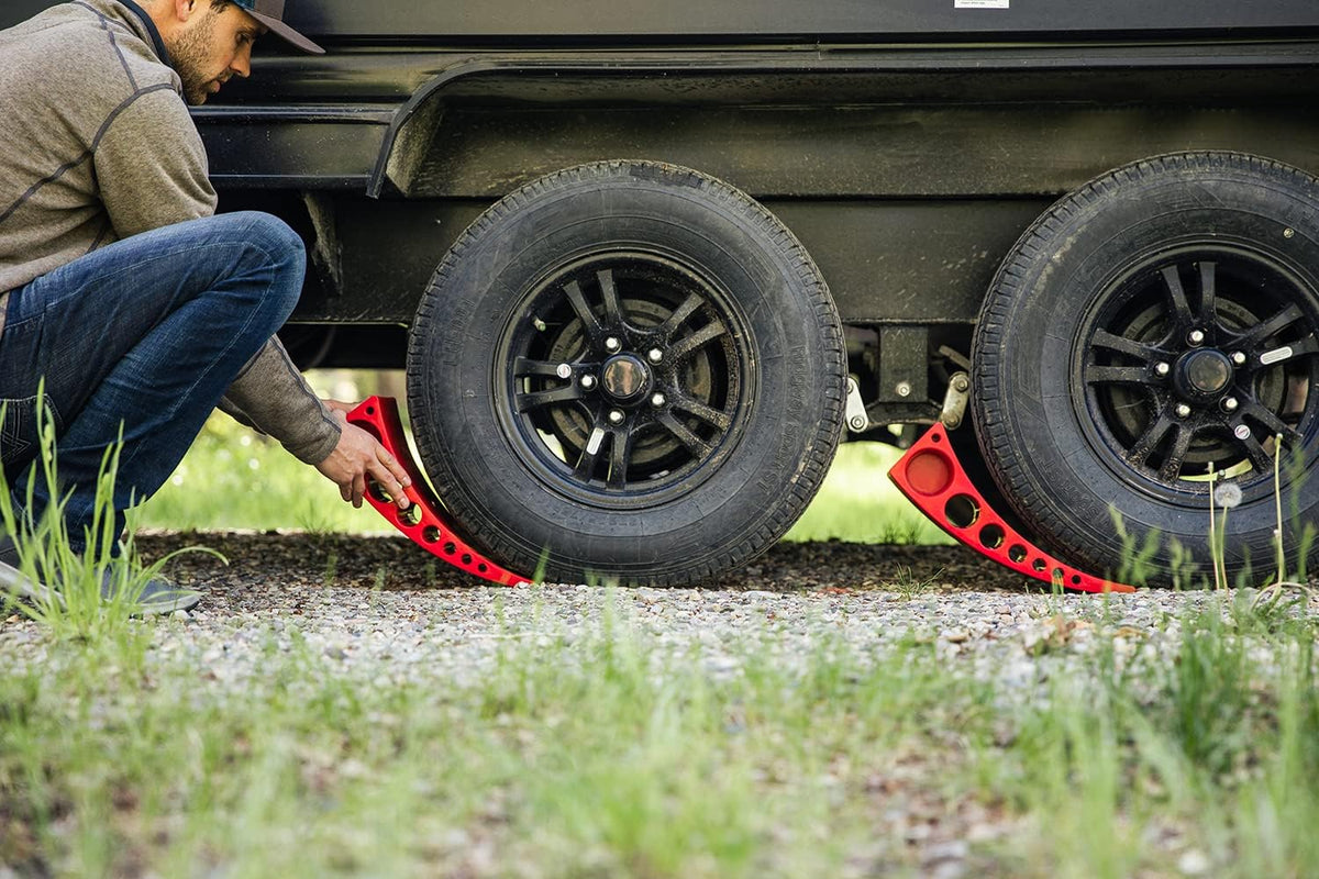 2-Pack Camper Leveler Blocks with Rubber Mats X65277