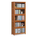 Bamboo Acrylic 5 Shelves Bookcase with Door T341896