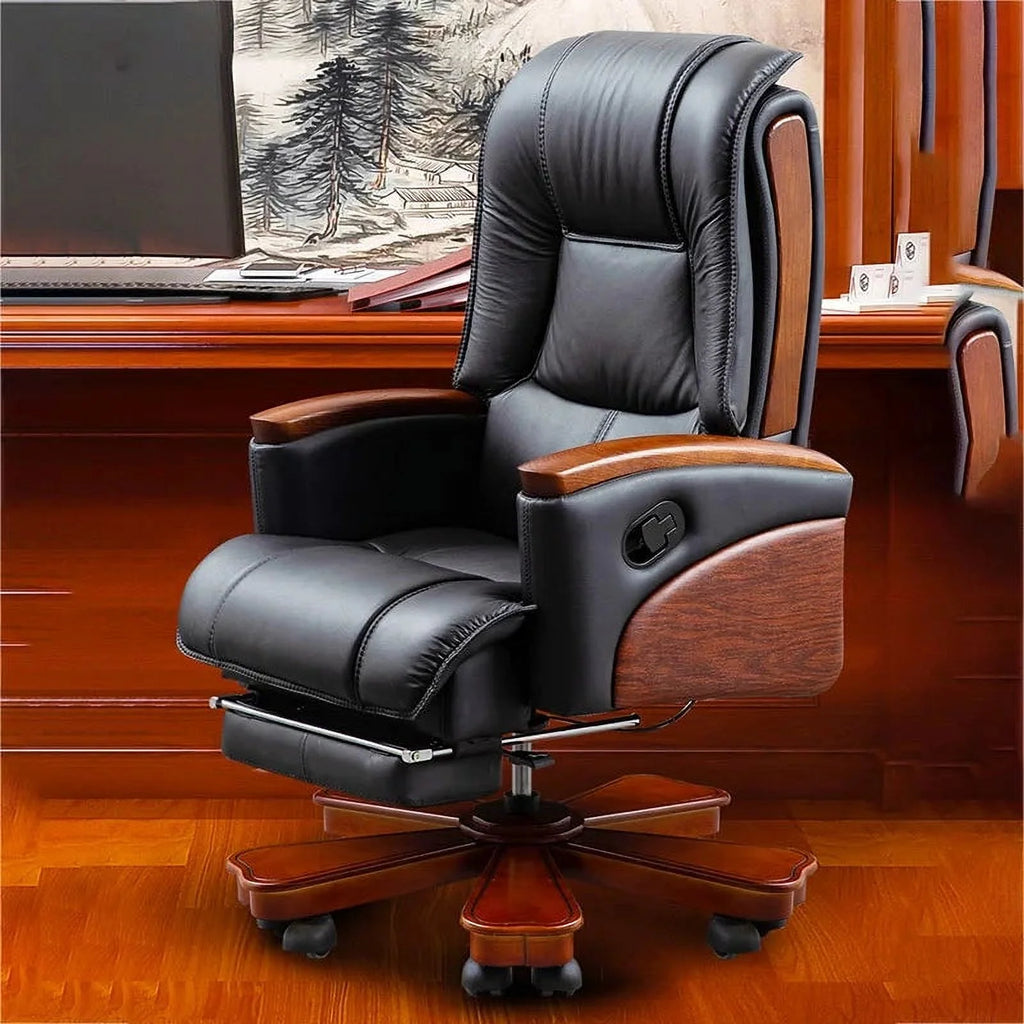 Swivel Ergonomic Leather Office Chair V9369