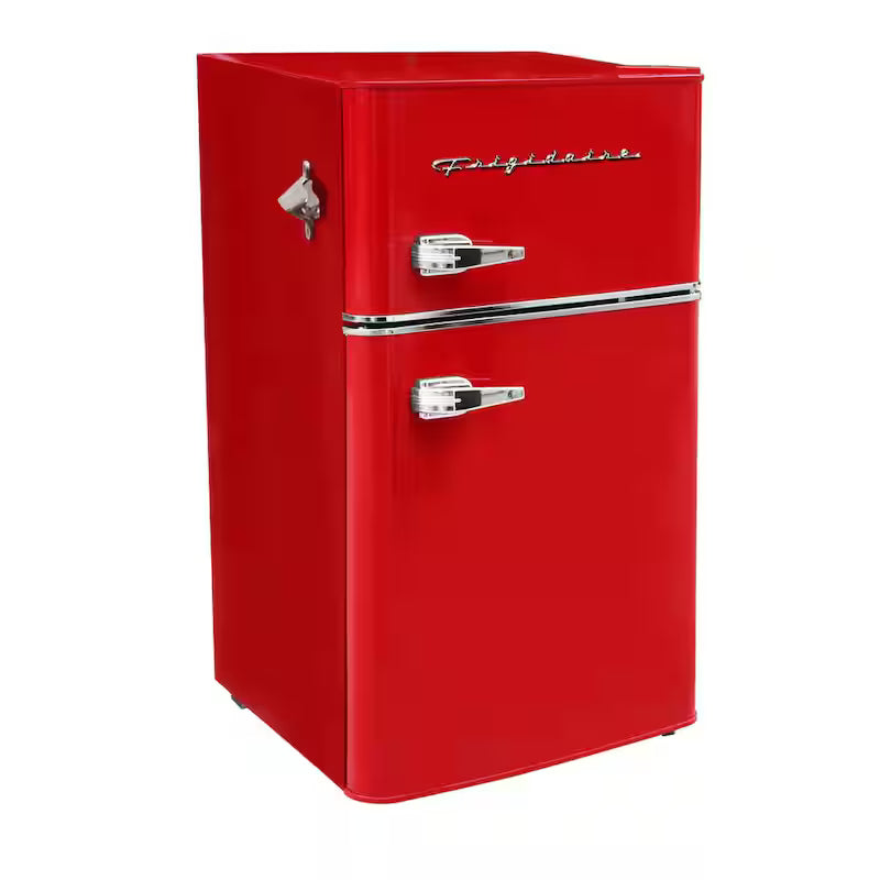 3.2 cu. ft. 2 Door Retro Mini Fridge in Red Q4936