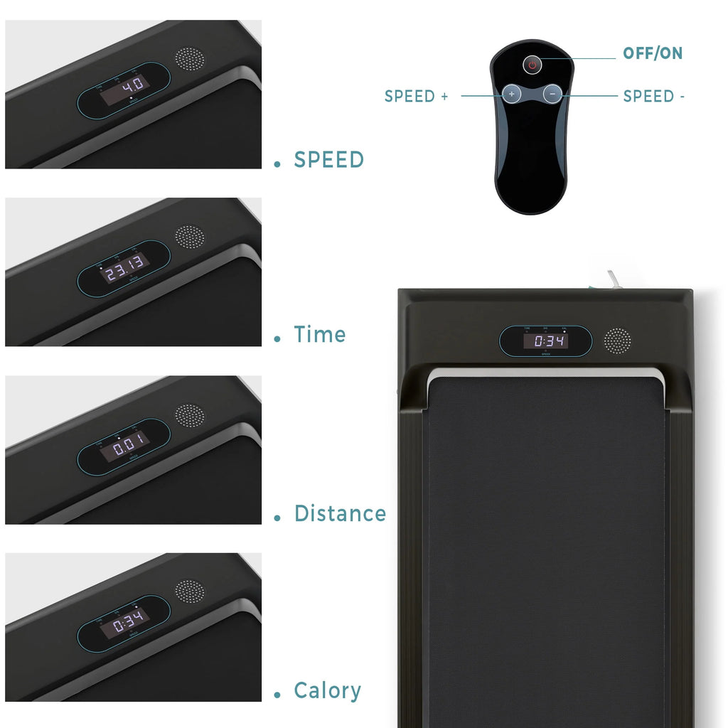 Electric Walking Pad Treadmill with 2 Modes Y8695