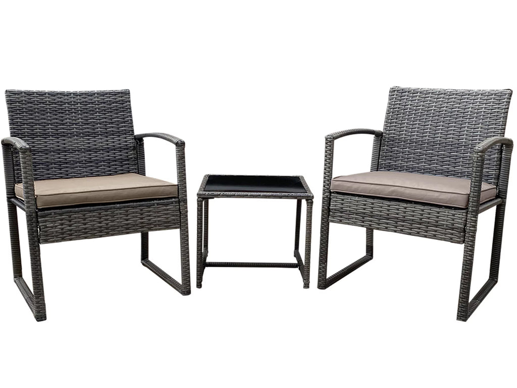 3-Piece Rattan Outdoor Coffee Table Set W4074