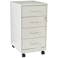 White 4 Drawer File Cabinet K5179
