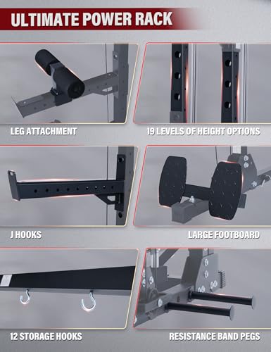 Smith Machine Squat Rack with Weight Bar, Cable Crossover Machine T5187