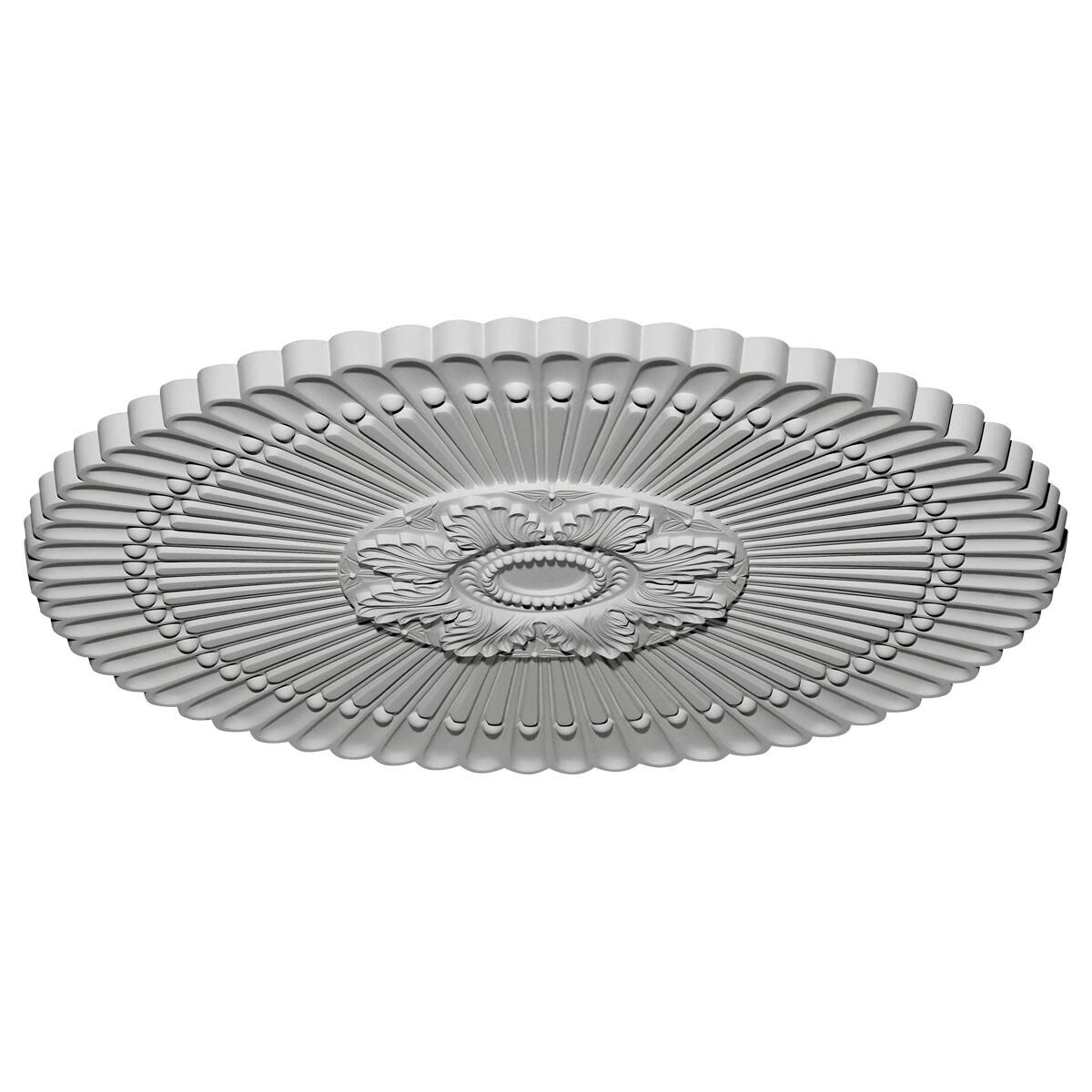 Hand-Painted Walnut Ceiling Medallion I215867
