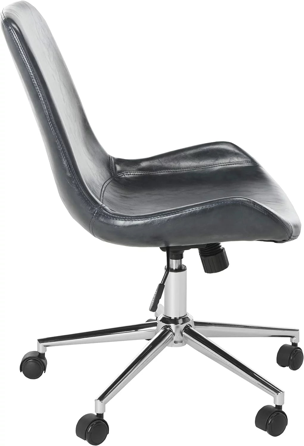 Dark Grey Faux Leather Swivel Adjustable Office Desk Chair N409