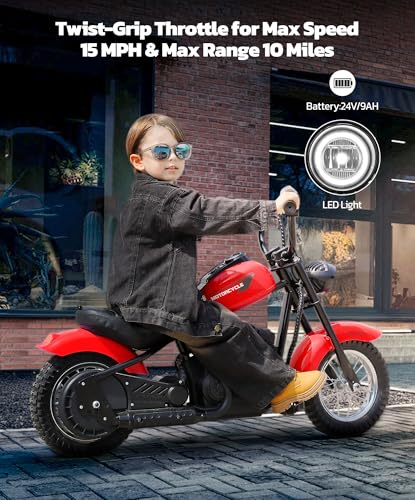 Electric Dirt Bike 24V 15 mph 150lb Max Black N74305