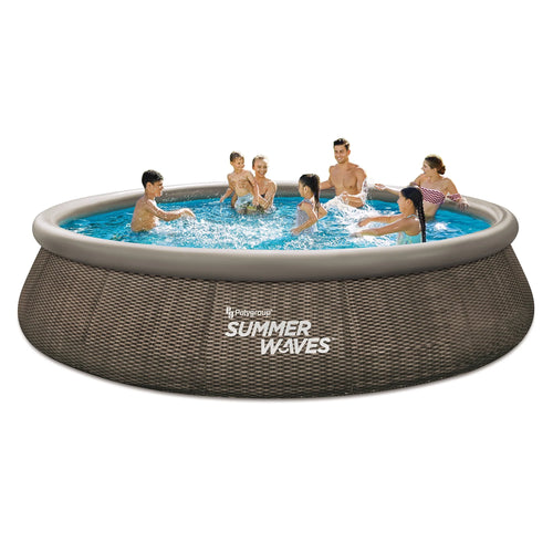 15 ft Dark Double Rattan Round Pool M856