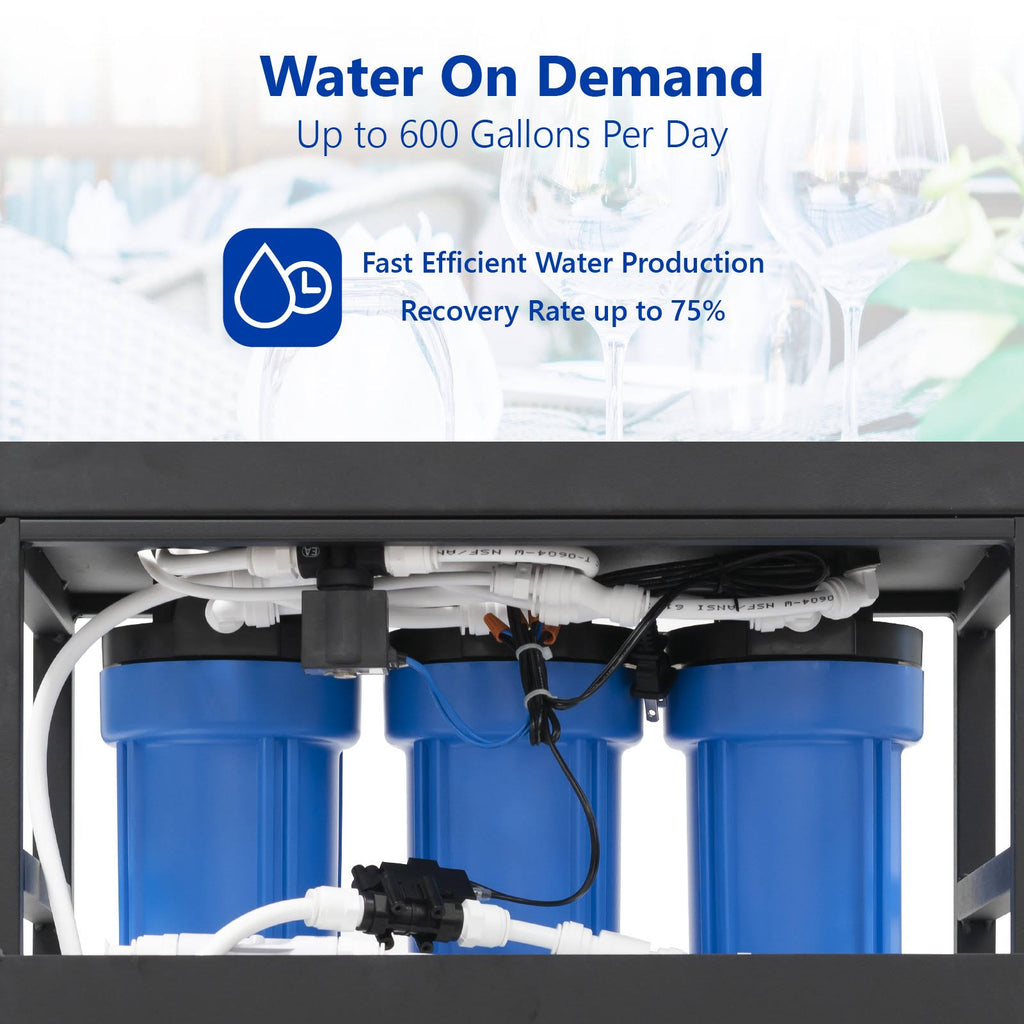 600 GPD 5 Stage Reverse Osmosis Water Filtration System H5345