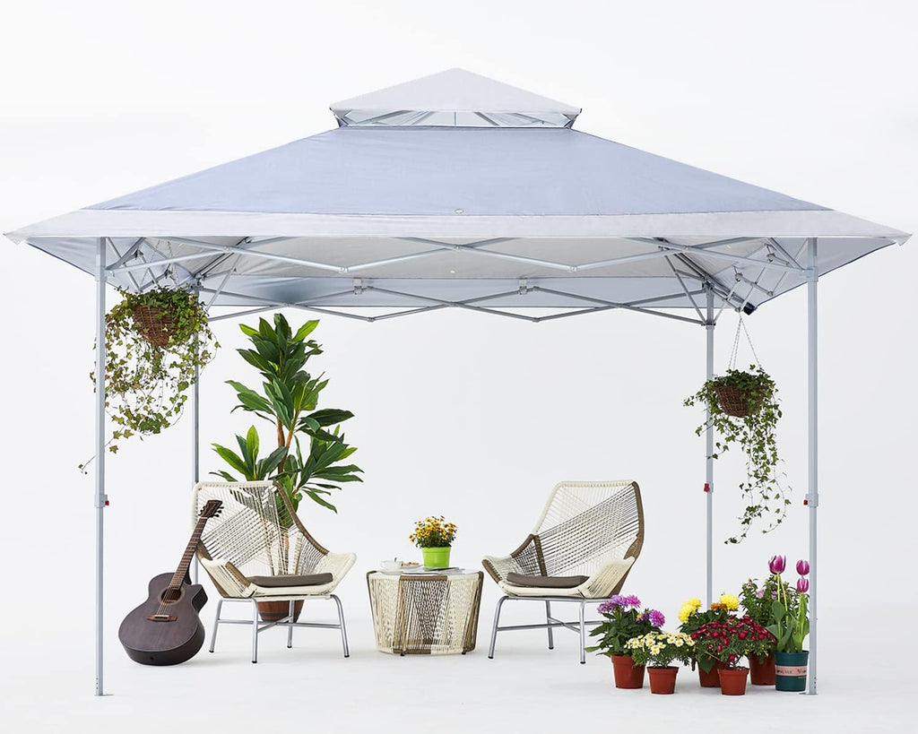 13x13Ft Pop Up Canopy Tent Folding Shelter Grey A1255