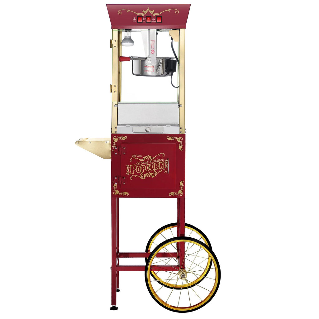 Red 1-Cup Oil Popcorn Maker Cart L423514