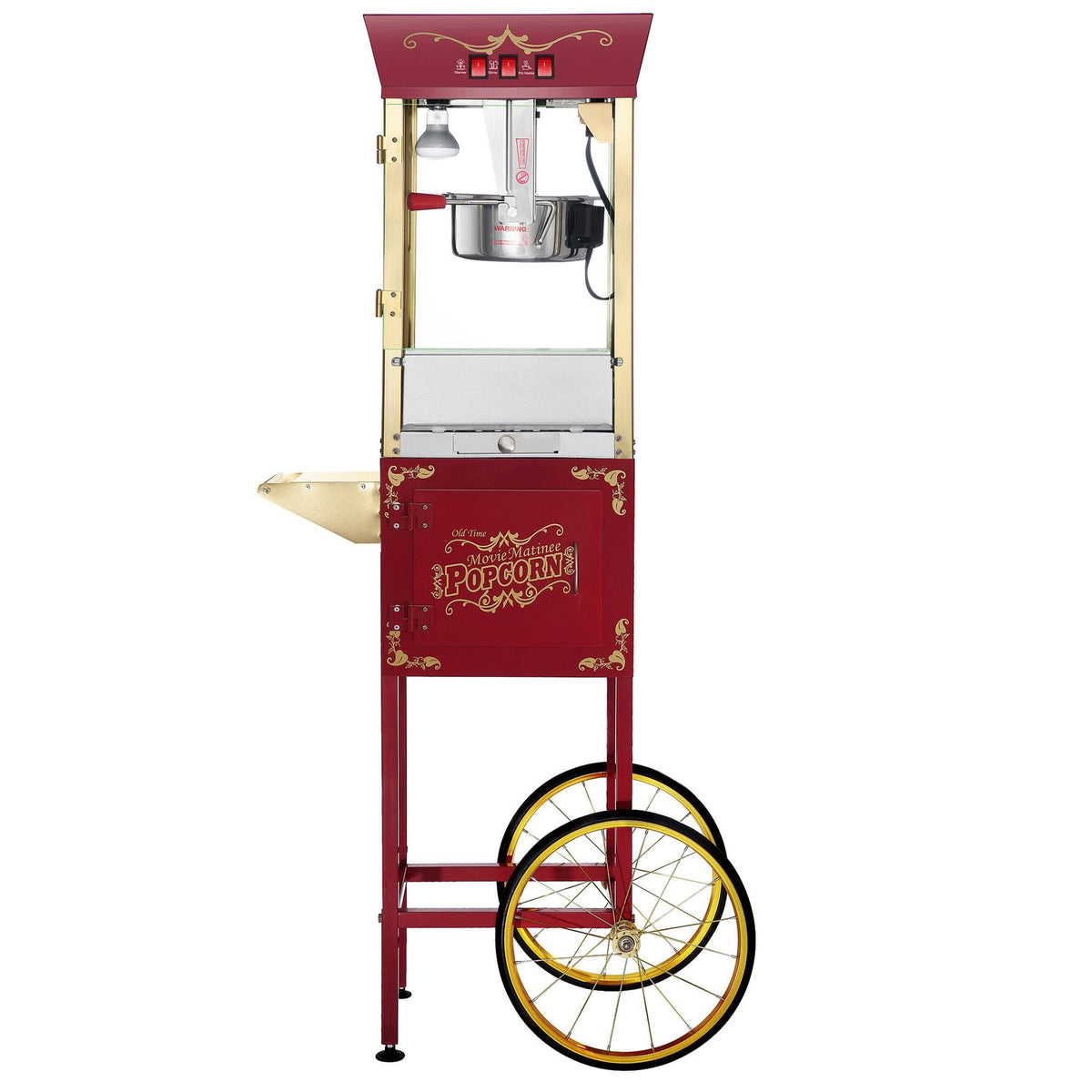 Red 1-Cup Oil Popcorn Maker Cart L423514