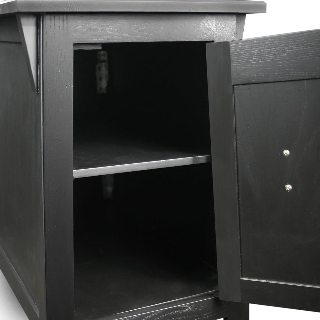 Slate Black Cabinet End Table C8335