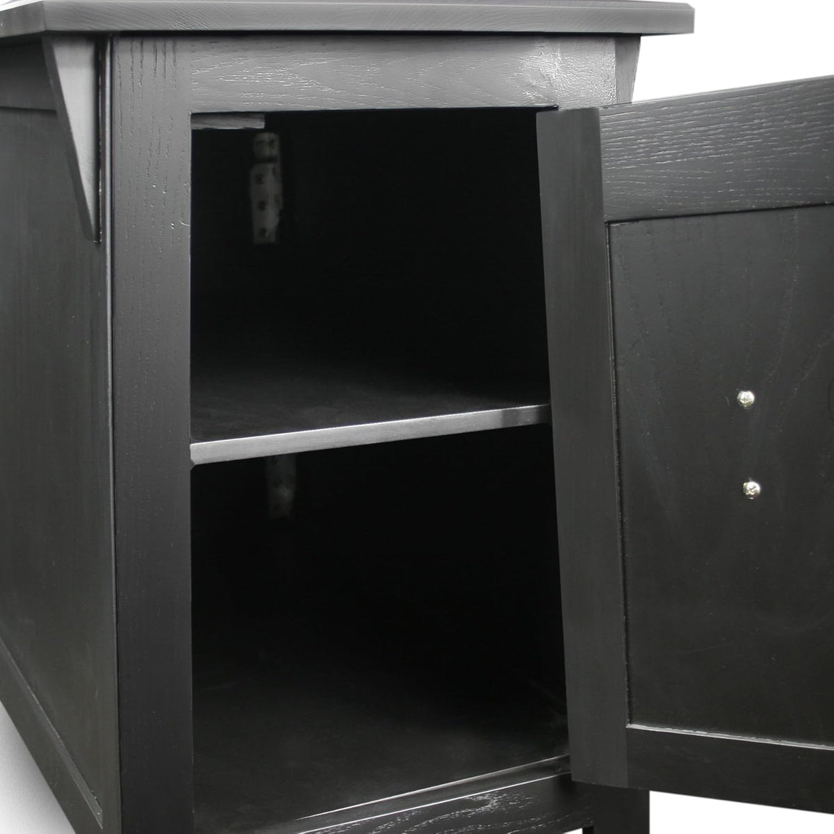 Slate Black Cabinet End Table C8335