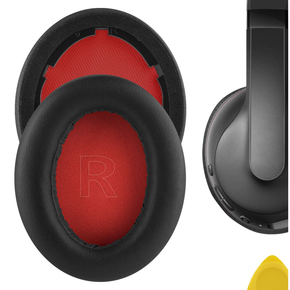 Replacement Ear Pads for Headphones (Black / Red) Q781598