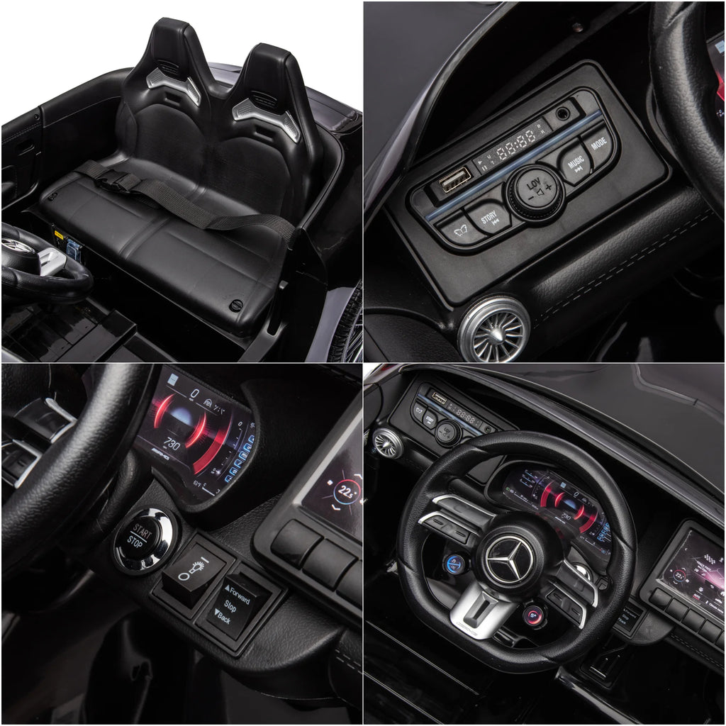 24V Electric Car for Kids with Parent Remote Control, Black B876493