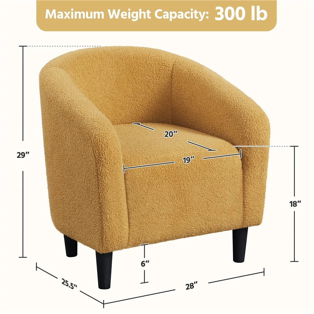 Mustard Yellow Upholstered Accent Chair X96367