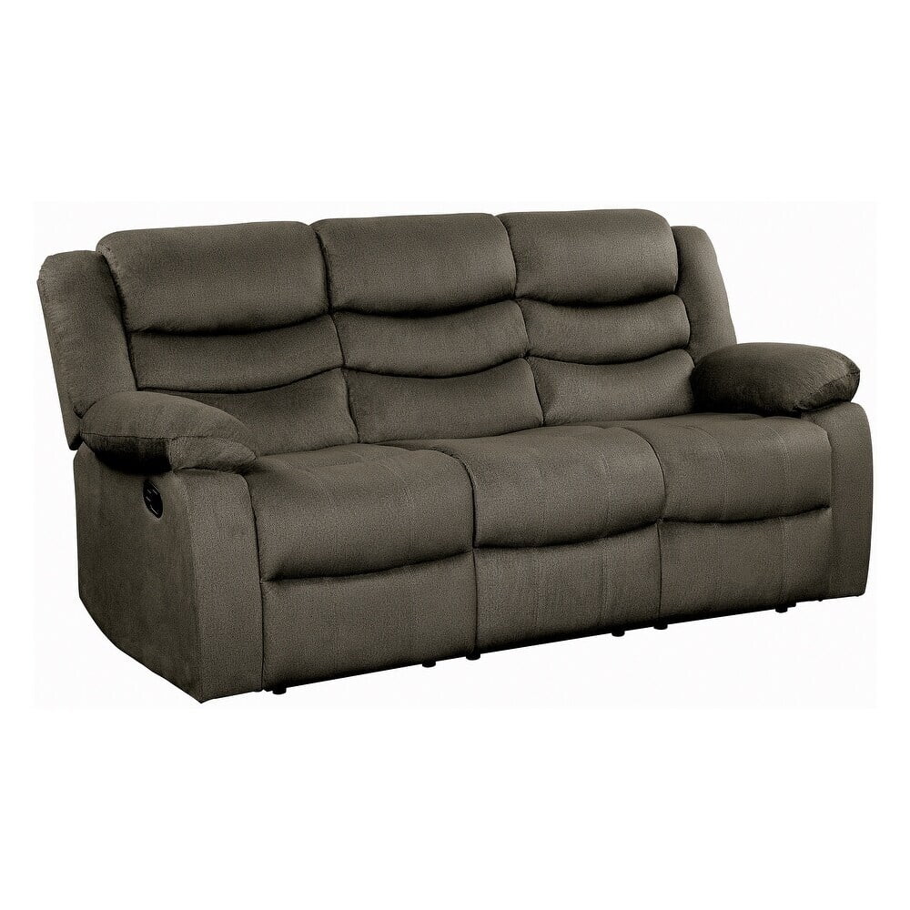 Brown Double Reclining Sofa E5026