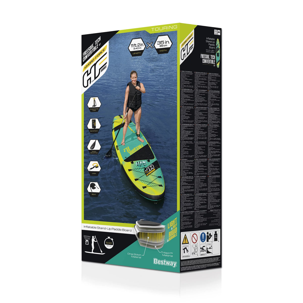 Convertible Stand-up Paddleboard and Inflatable Kayak Set P786