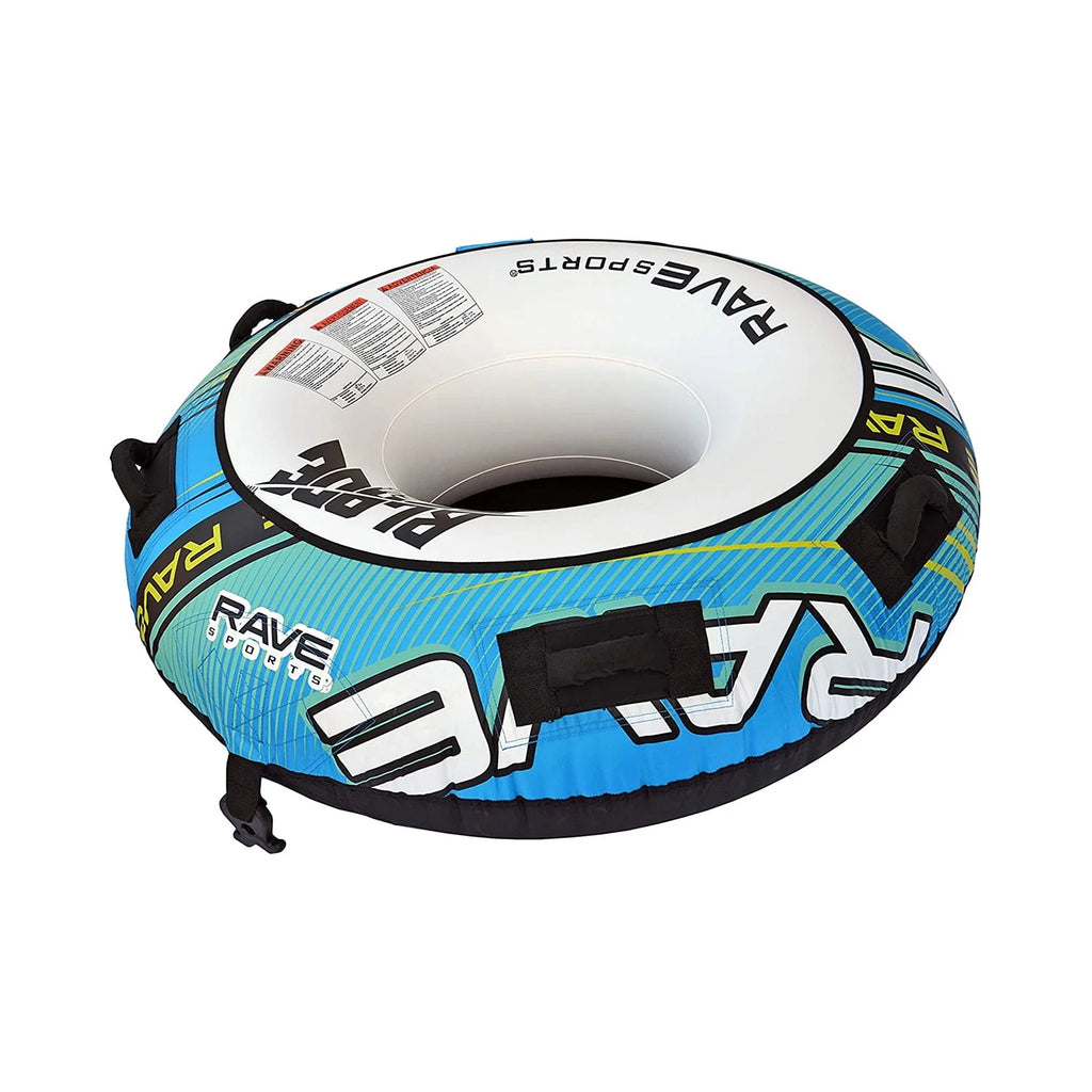 54 Inch 1 Rider Inflatable Towable Water Ski Tube with 4 Handles, Blue O6442