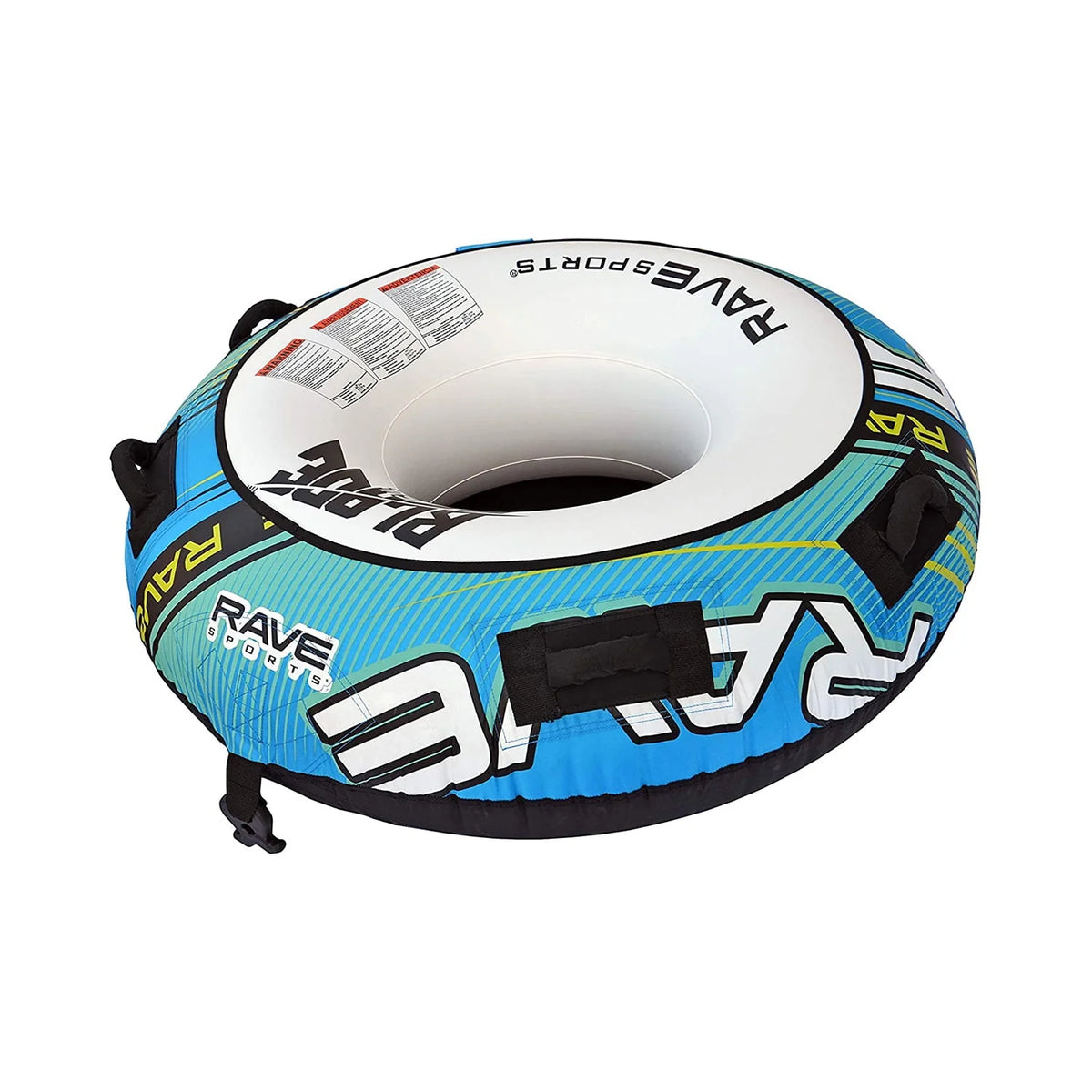 54 Inch 1 Rider Inflatable Towable Water Ski Tube with 4 Handles, Blue O6442
