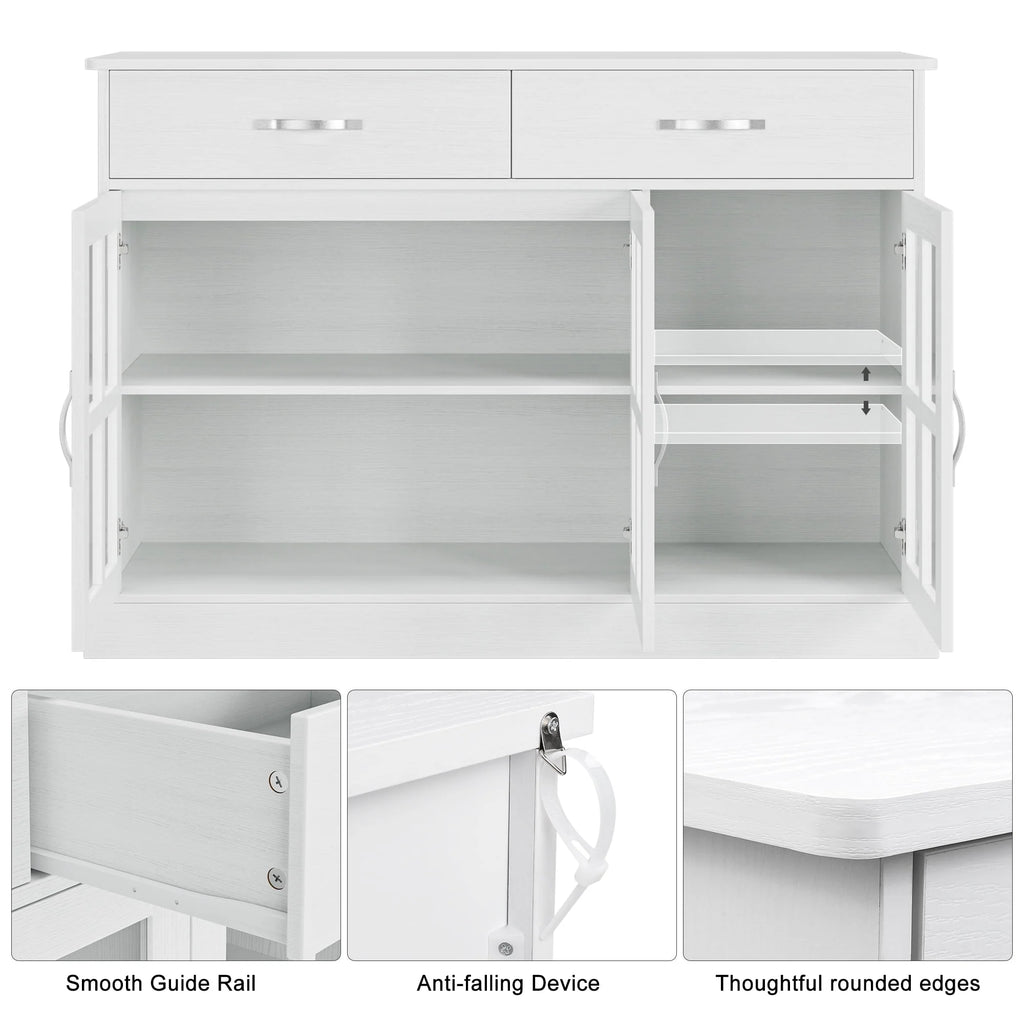 Gray 3 Door 2 Drawer Buffet Cabinet L2719