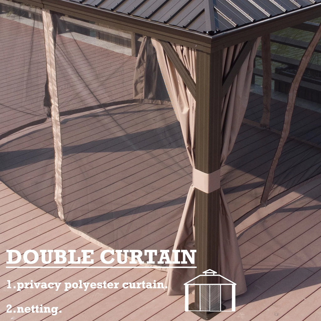 12 ft. W x 10 ft. D Aluminum Hardtop Gazebo Y97311