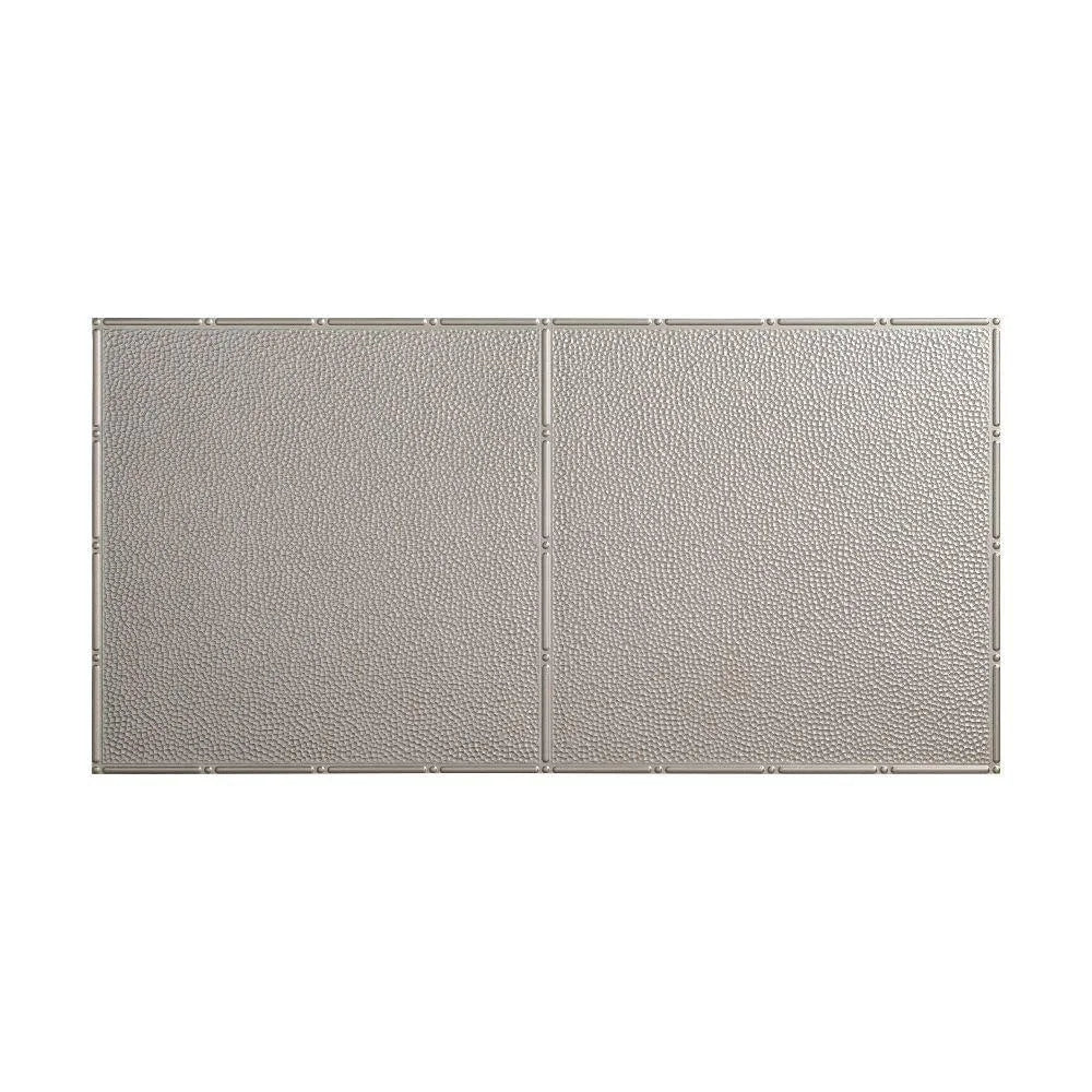 Decorative Vinyl Glue Up Ceiling Tile in Argent Silver (5 Pack) S335