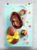 Chocolate Easter Eggs On Table Poster E144