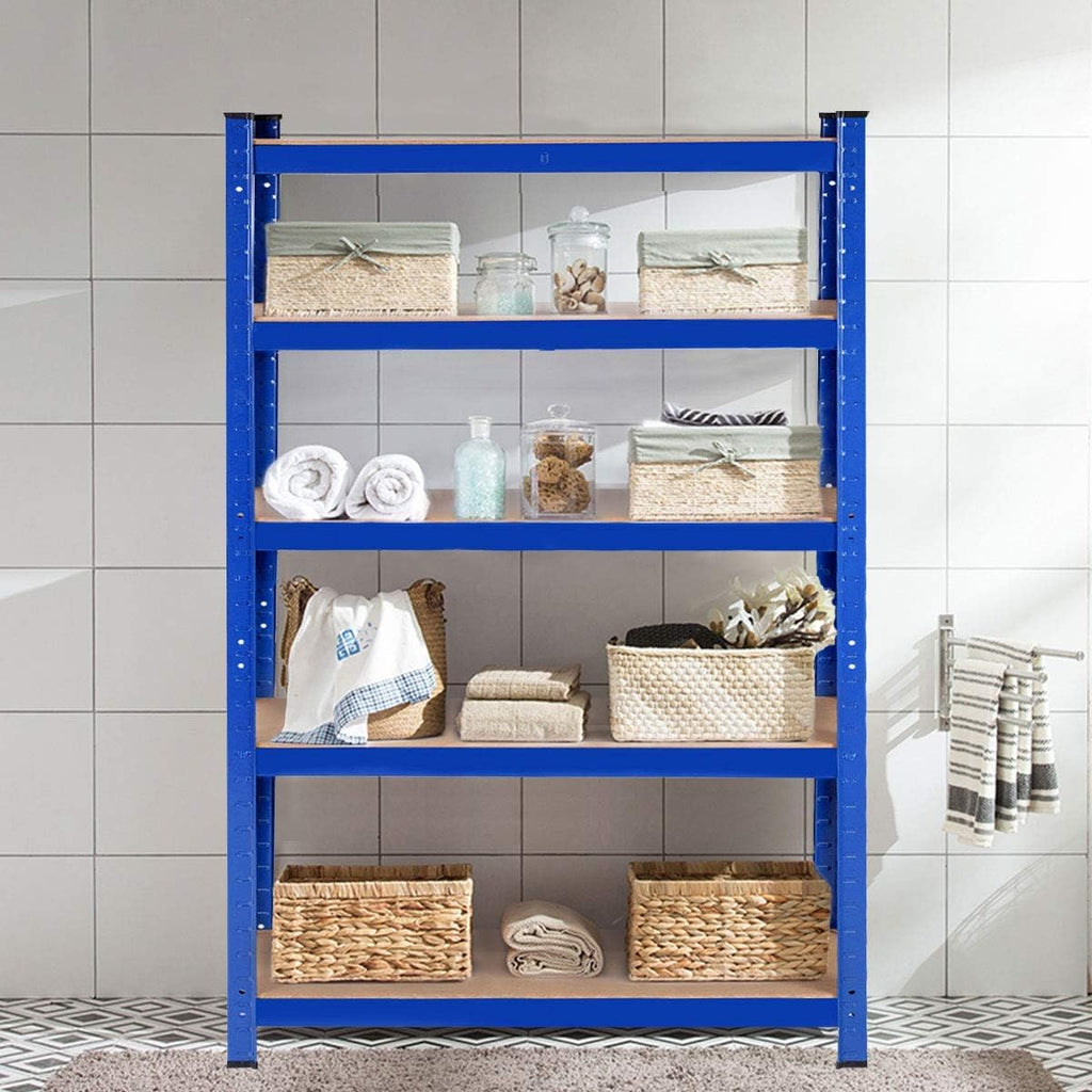 5-Tier Heavy Duty Steel Storage Shelves with Adjustable Shelves T6241