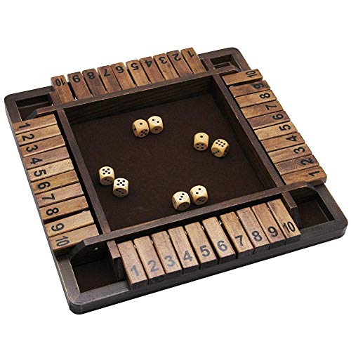 Wooden Shut The Box Dice Game Set L601