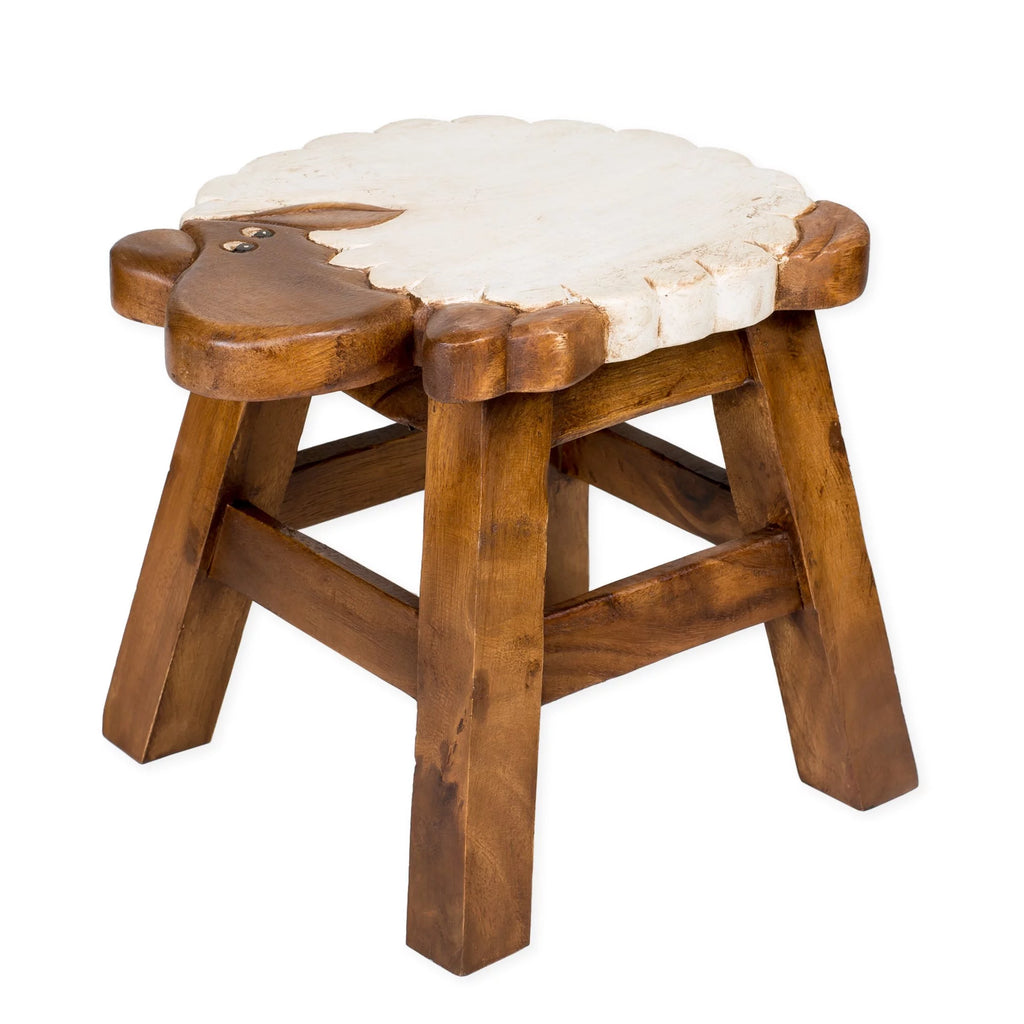 Hand Carved Acacia Hardwood Decorative Short Stool U295