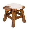 Hand Carved Acacia Hardwood Decorative Short Stool U295