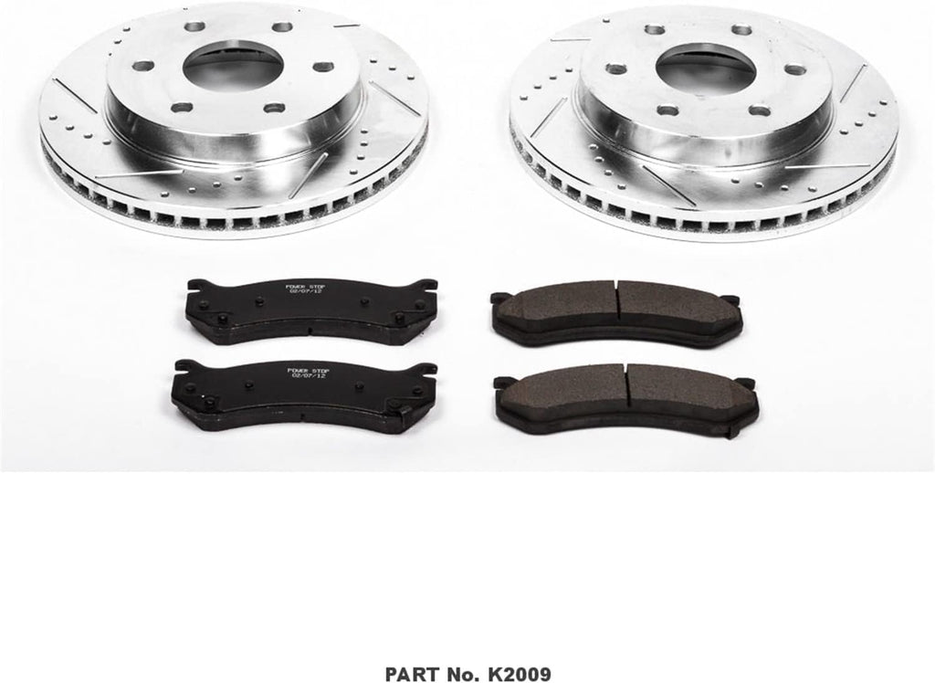 Carbon-Fiber Ceramic Brake Pad and Drilled and Slotted Rotor Kit K3864