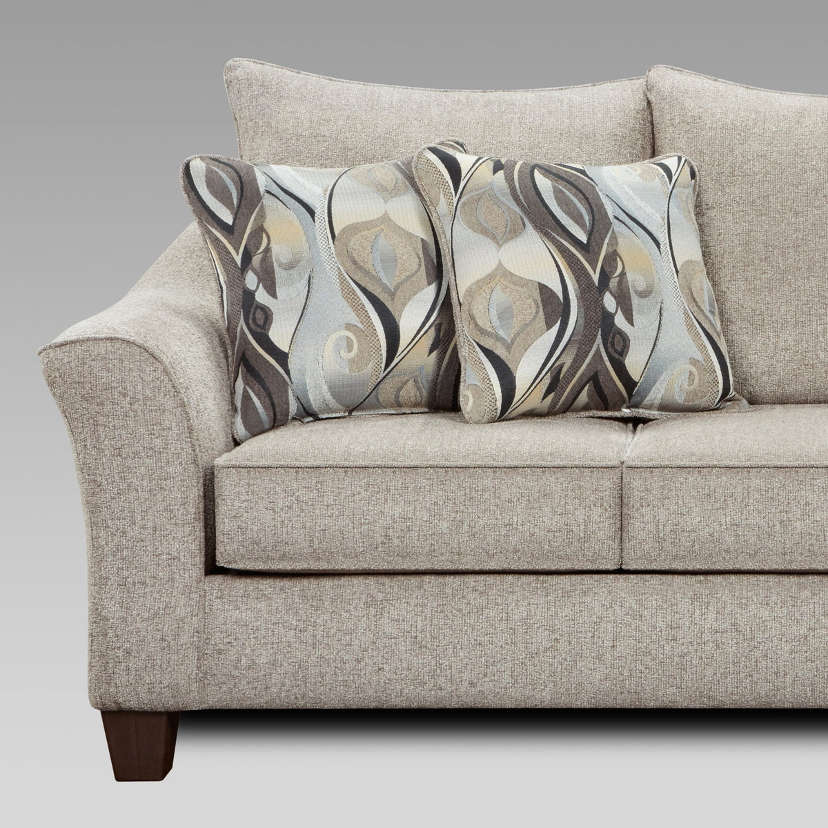 Fabric Pillowback Loveseat D84230