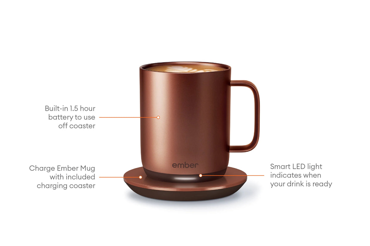 10 oz Copper Temperature Control Smart Mug V201852