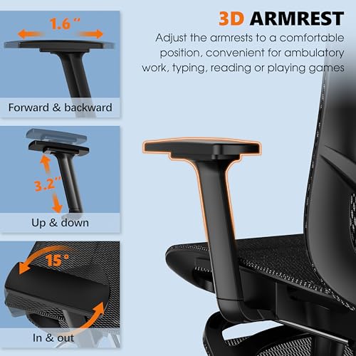 Ergonomic Office Chair with Lumbar Support, Headrest, Footrest T904339