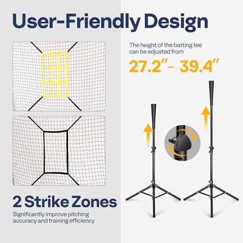 7 x 7 ft Baseball Softball Hitting Net with Carry Bag K2829